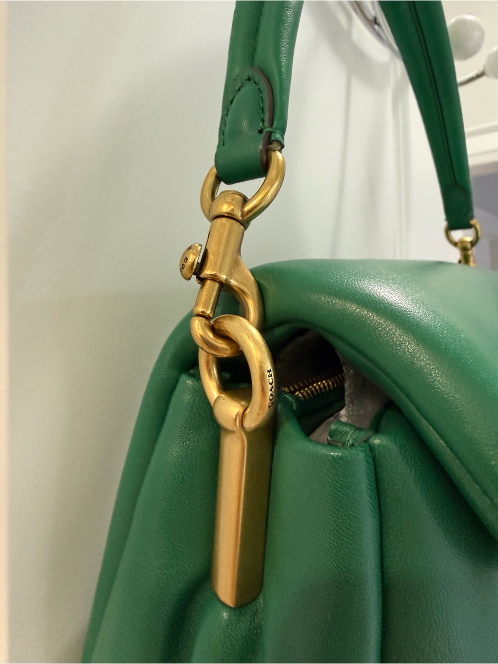 Coach Pillow Tabby Shoulder Bag 26 Green - Picture 7 of 11
